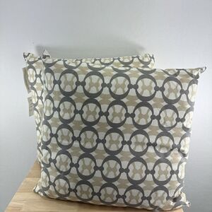 Elle Decor by Surya Lina 20 X 20 inch White and Medium Gray Throw Pillow 2 ct